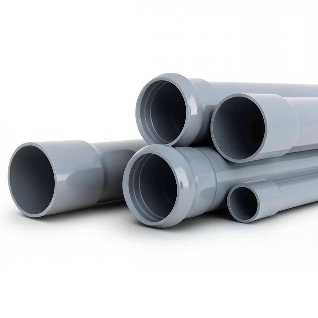 UPVC Pipes Nominal Pressure 6 Bar Outside Diameter 50 mm Thickness 1.8 mm Weight 0.422 kg/m Gray
