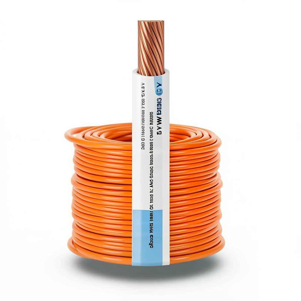 لفة سلك مفرد نحاس مجدول 16 AWG، 600 فولت، عزل PVC برتقالي، طول 2500 قدم | شركة الفنار