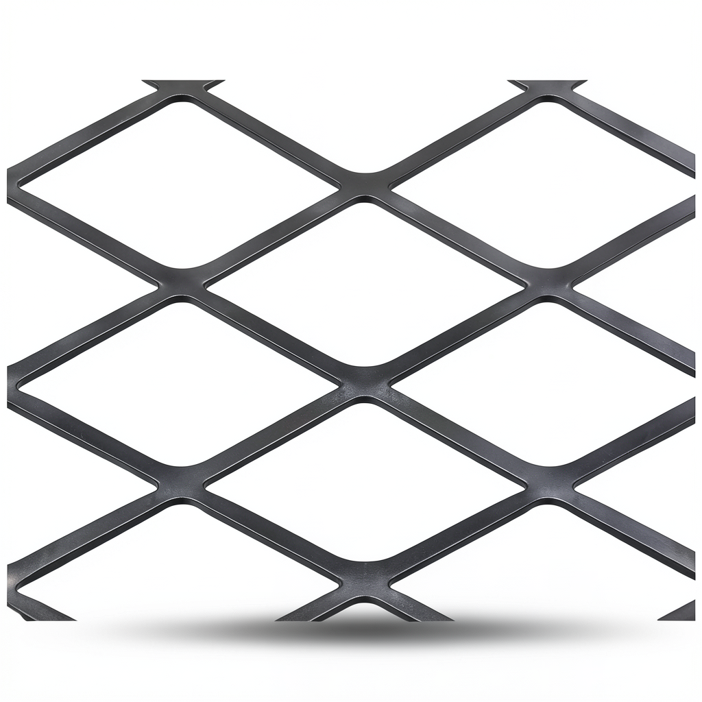 Hot Rolled Black Steel Expanded Metal Mesh Thickness 2.8 mm Width 1.22 m Length 2 m