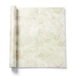 Italian Wallpaper Leaf-Patterned Design 10m x 1.06m, Cream Color
