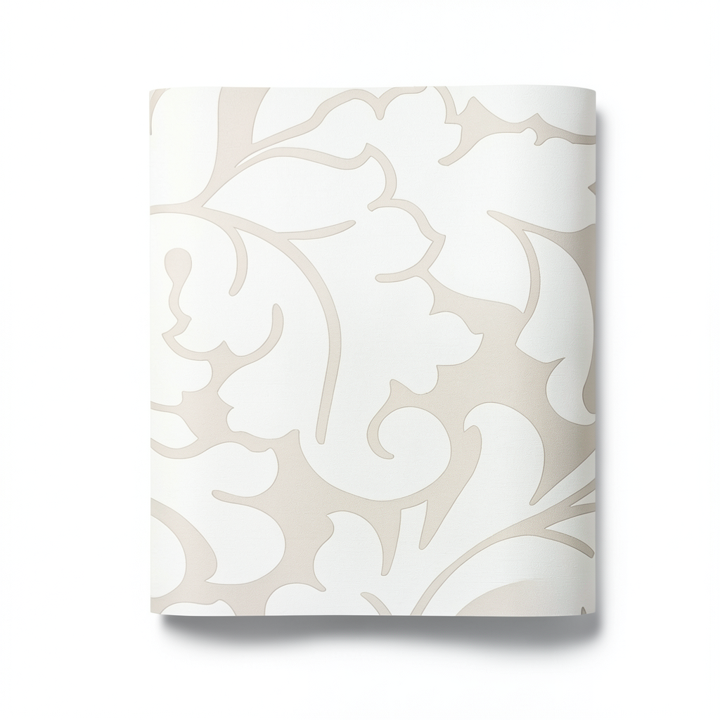 Italian Wallpaper Classic Design 10m x 0.73m, Light Beige