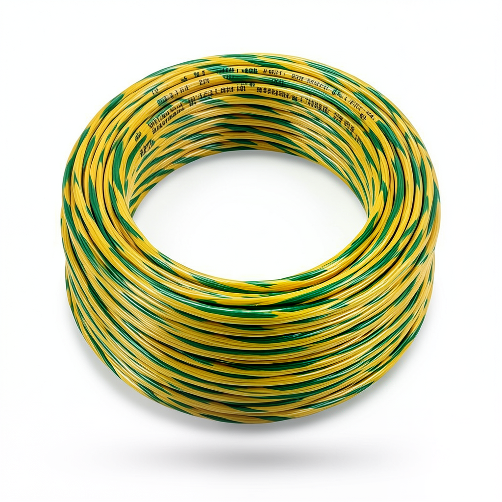 6 AWG Stranded Copper Electric Wire 600V PVC Insulation AWM Yellow/Green 2500ft | Al Fanar