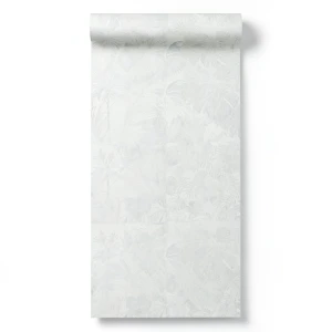 Wall Decoration Leaf-Patterned Design 10 m x 1.06 m Off White