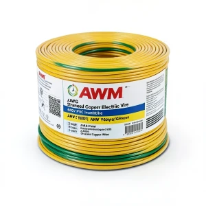 سلك كهرباء 2 AWG نحاس مجدول 600 فولت معزول PVC AWM اصفر/اخضر 2500 قدم | شركة الفنار