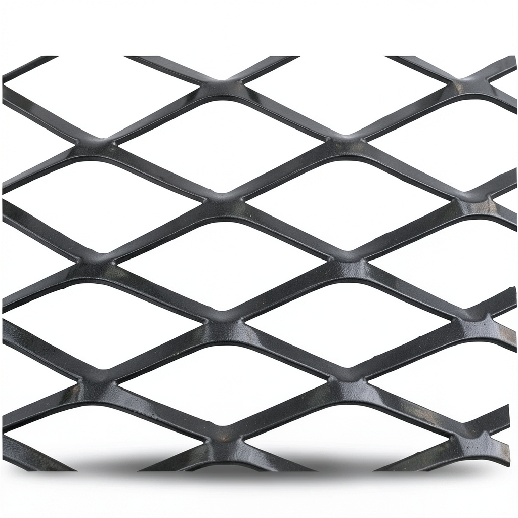 Hot Rolled Black Steel Expanded Metal Mesh Thickness 2.3 mm Width 2.44 m Length 6 m