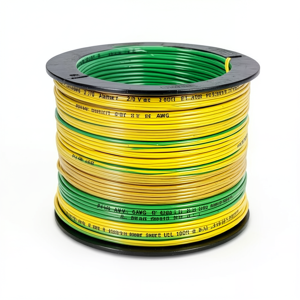 2/0 AWG Stranded Copper Wire 600 Volts PVC Insulation Yellow/Green 2500ft | Al Fanar
