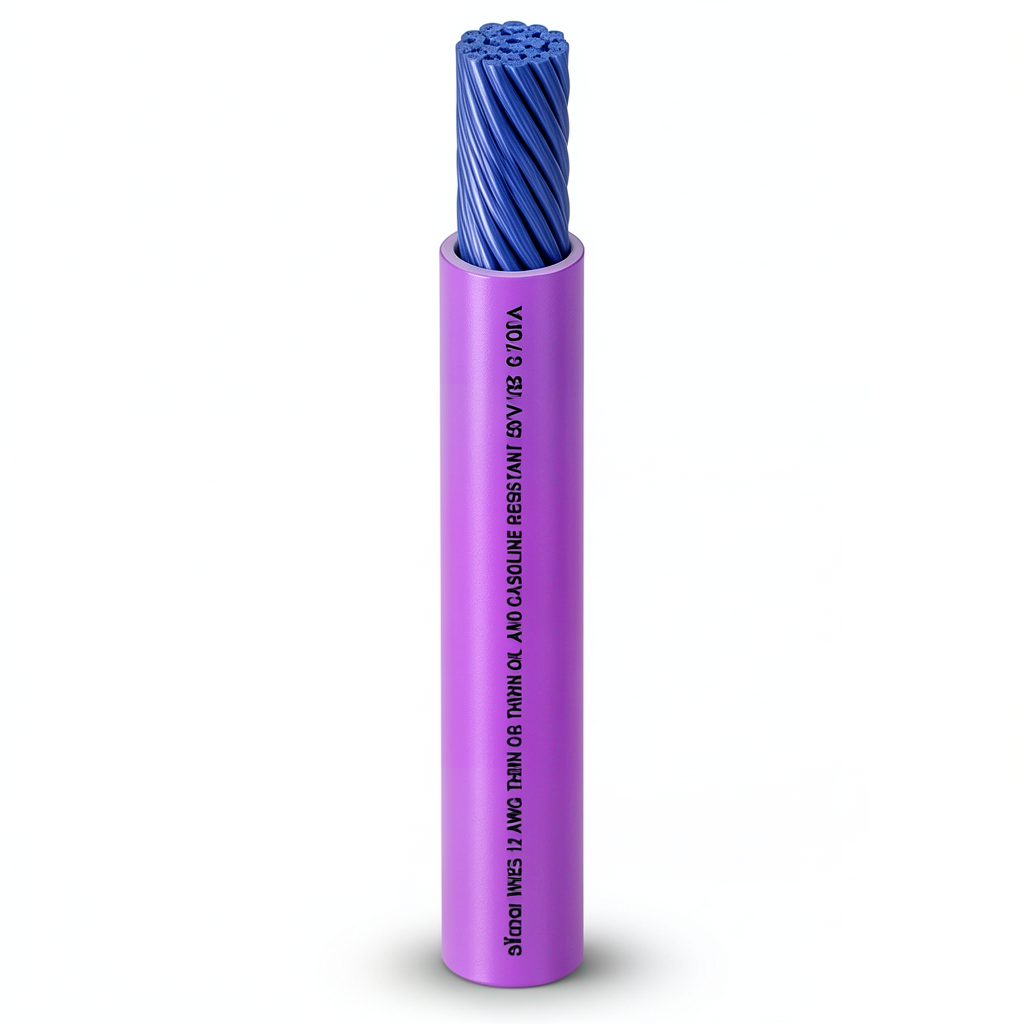 AWM Single Core Stranded Copper Wire 600V 2/0 AWG PVC Insulated Violet 500ft | Al Fanar