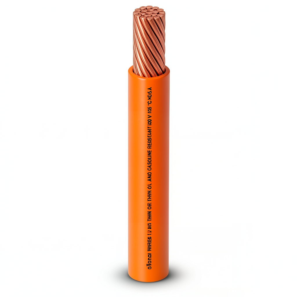 سلك مفرد نحاس مجدول AWM 600 فولت، 18 AWG، عزل PVC برتقالي، 2500 قدم | شركة الفنار
