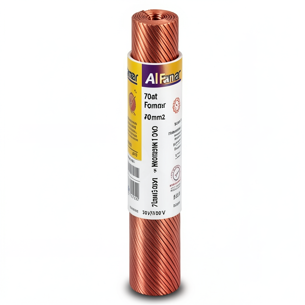 70mm2 Copper Flexible Electrical Wire 450/750V, Heat Resistant PVC 1.4mm Thickness | Al Fanar Alfanar