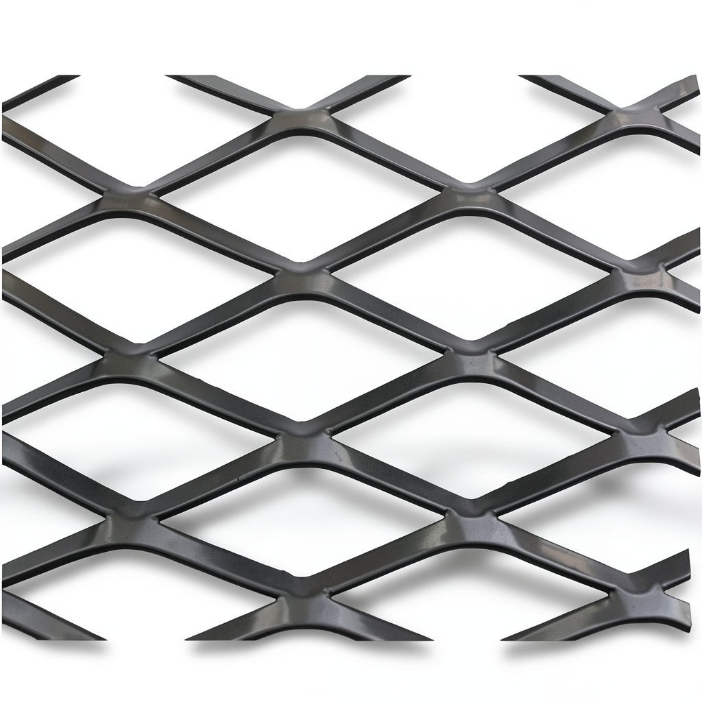 Hot Rolled Black Steel Expanded Metal Mesh 2 mm Thickness 2.44 m Width 7 m Length