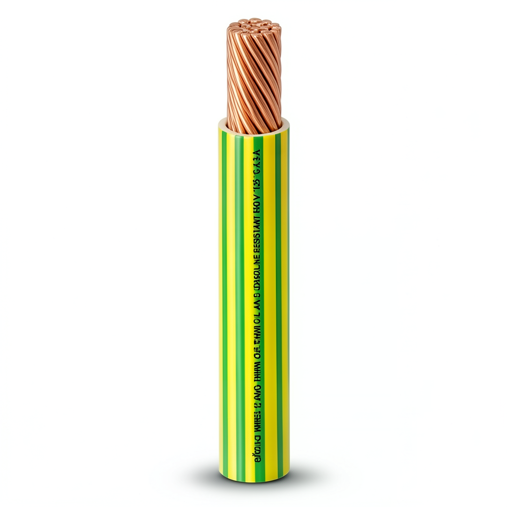 16 AWG Stranded Copper Electric Wire 600V PVC Insulated AWM Yellow/Green 2500ft | Al Fanar