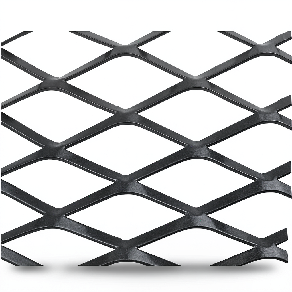 Hot Rolled Steel Expanded Metal Mesh 2.8 mm Thick, 2.44 m Width, 1 m Length