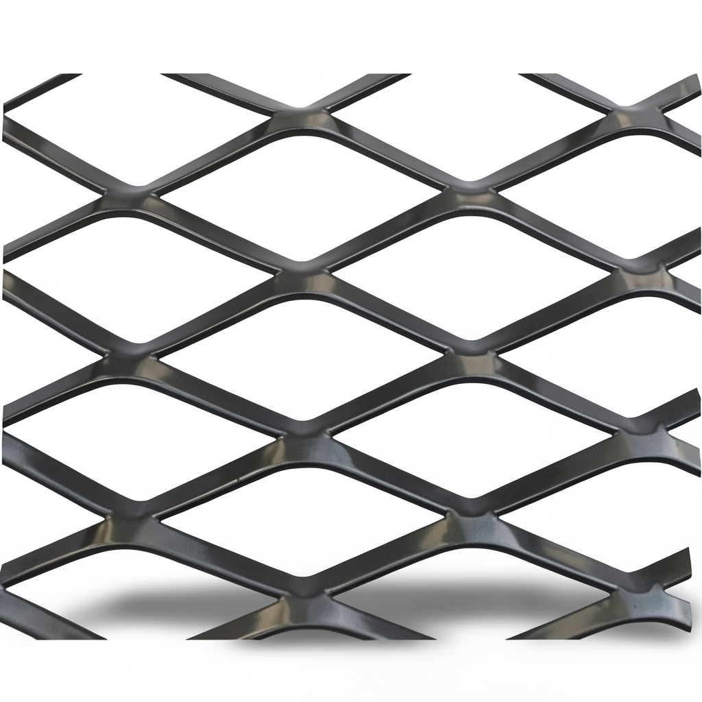 Hot Rolled Black Steel Expanded Metal Mesh Thickness 2.7 mm Width 2.44 m Length 2 m