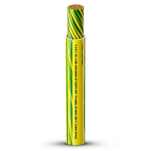 لفة سلك 1 AWG نحاس مجدول 600 فولت AWM عزل PVC اصفر/اخضر طول 2500 قدم | شركة الفنار