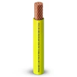 لفة سلك كهرباء 1/0 AWG نحاس مجدول 600 فولت معزول PVC اصفر/اخضر 2500 قدم | شركة الفنار