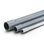مواسير UPVC ضغط 10 بار قطر خارجي 250 مم سماكة 11.9 مم لون رمادي