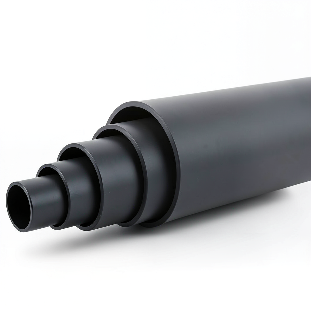 مواسير بلاستيك HDPE ضغط 4 بار PE 80 قطر خارجي 280 مم SDR 41 لون أسود