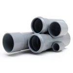 UPVC Pipes Nominal Pressure 6 Bar Outside Diameter 200 mm Thickness 5.9 mm Gray