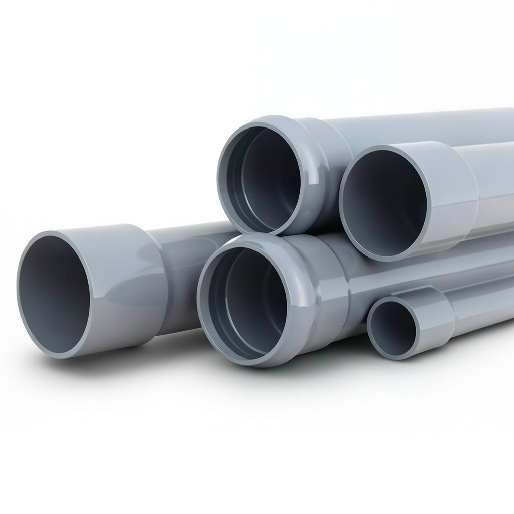 UPVC Pipes Nominal Pressure 6 Bar Outside Diameter 75 mm Thickness 2.2 mm Gray
