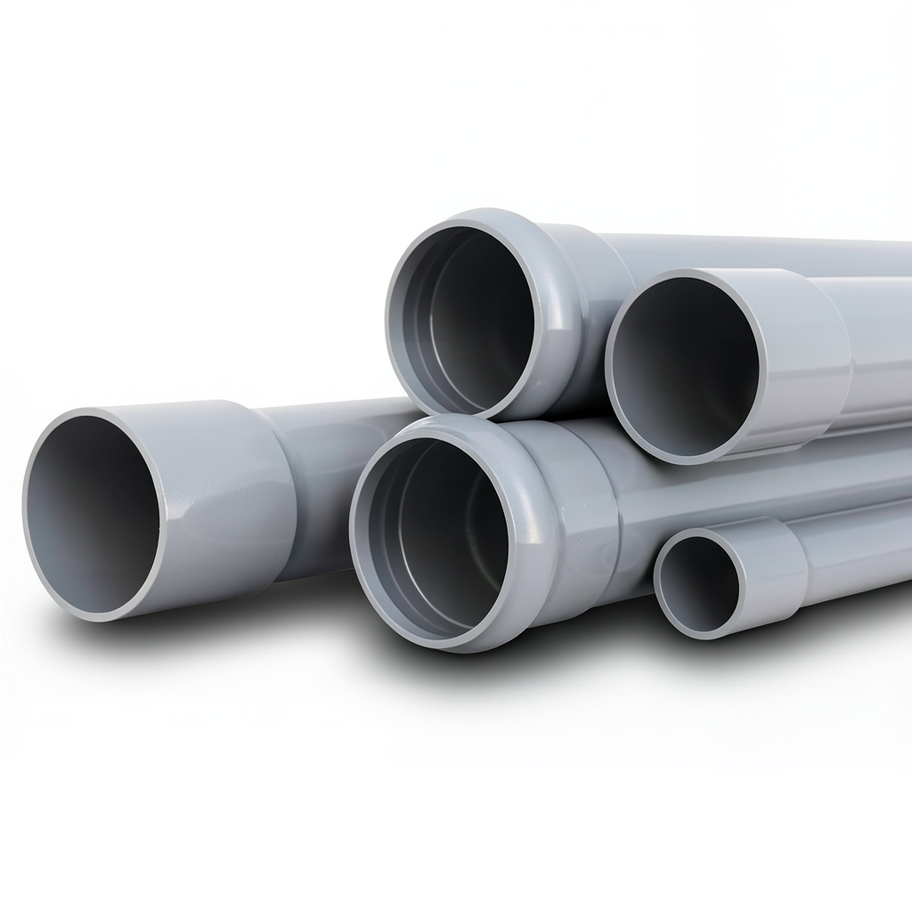 UPVC Pipes Nominal Pressure 6 Bar Outside Diameter 355 mm Thickness 10.4 mm Gray