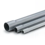 مواسير UPVC ضغط 10 بار قطر خارجي 250 مم سماكة 11.9 مم لون رمادي
