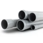 مواسير UPVC ضغط 6 بار قطر خارجي 225 مم سمك 6.6 مم لون رمادي
