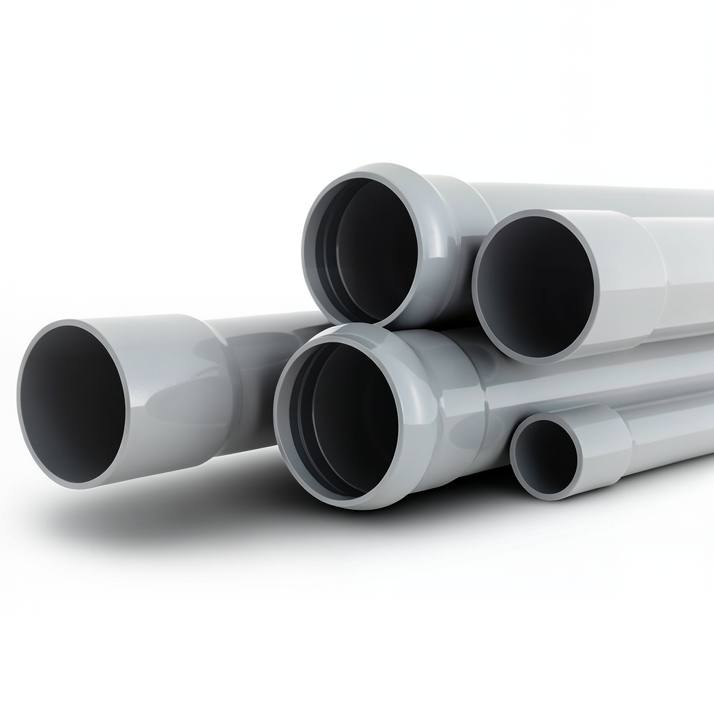 UPVC Pipes Nominal Pressure 6 Bar Outside Diameter 225 mm Thickness 6.6 mm Gray