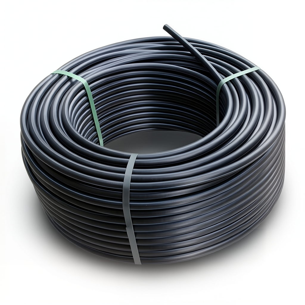 لفة أنابيب بلاستيك HDPE ضغط 4 بار PE 80 قطر خارجي 75 مم SDR 33 لون أسود