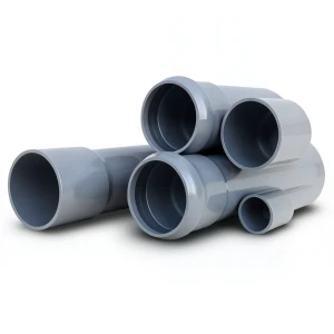 UPVC Pipes Nominal Pressure 10 Bar Outer Diameter 90 mm Thickness 4.3 mm Gray