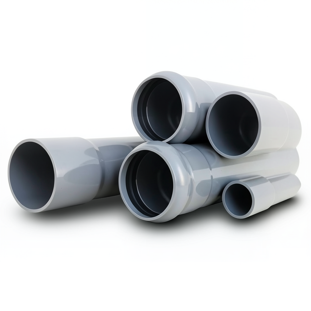 UPVC Pipes Nominal Pressure 6 Bar Outside Diameter 280 mm Thickness 8.2 mm Gray