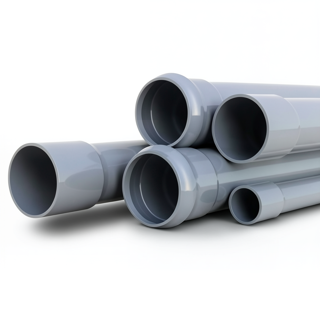 UPVC Pipes Nominal Pressure 6 Bar Outside Diameter 355 mm Thickness 10.4 mm Gray
