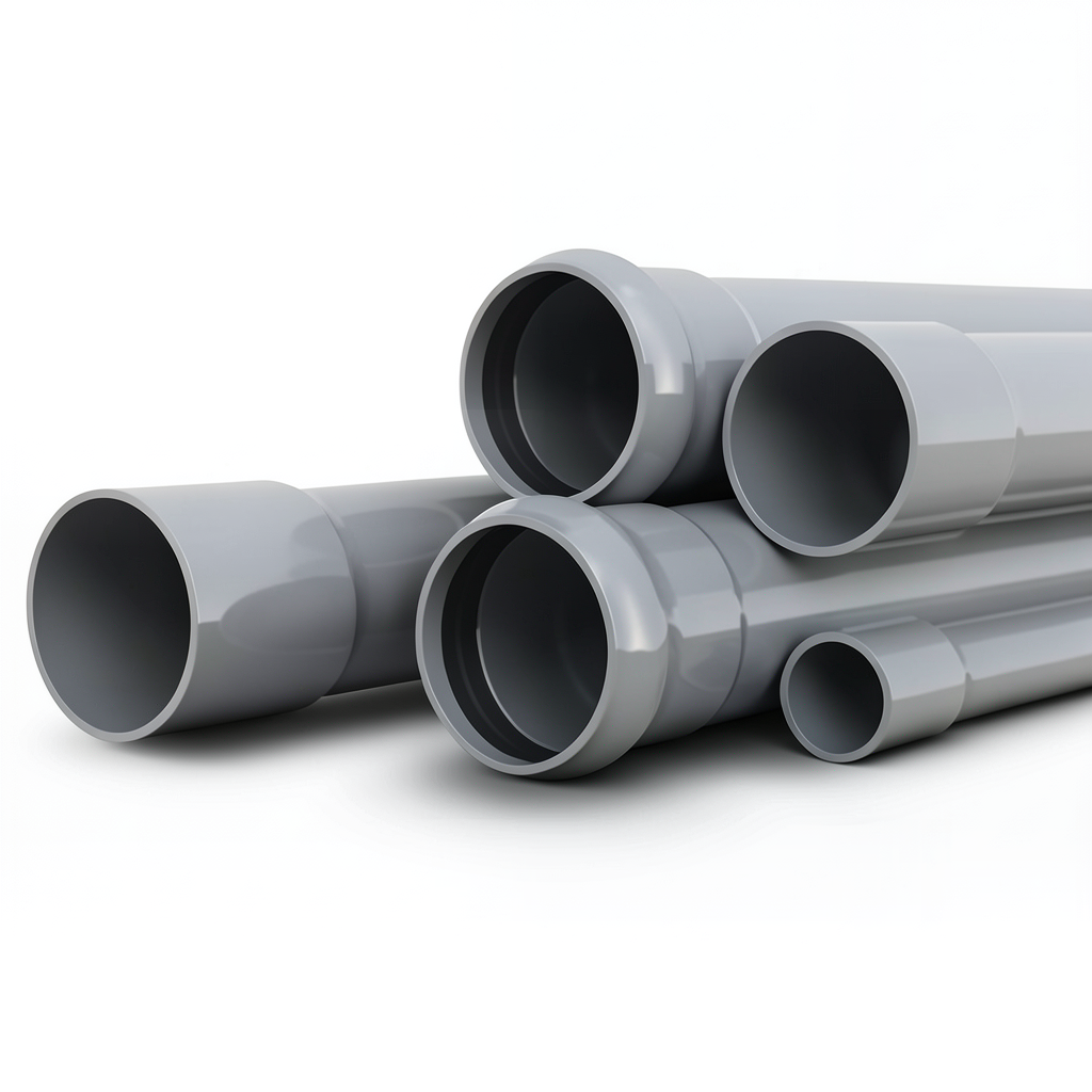 UPVC Pipes Nominal Pressure 4 Bar Outside Diameter 160 mm Thickness 3.2 mm Gray