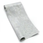Wall Decoration Leaf-Patterned Design 10 m x 1.06 m Pale Gray