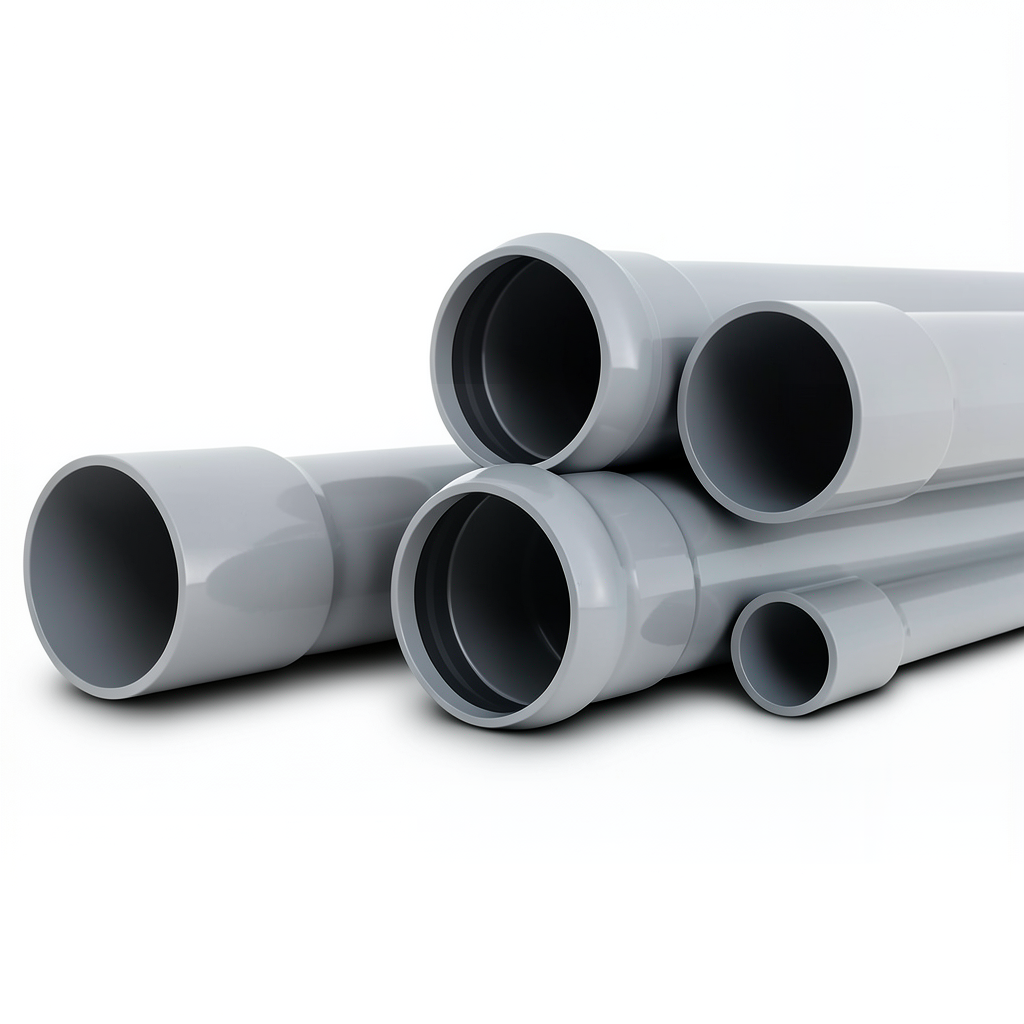 UPVC Pipes Nominal Pressure 4 Bar Outside Diameter 75 mm Thickness 1.8 mm Gray