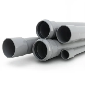 UPVC Pipes Nominal Pressure 4 Bar Outside Diameter 90 mm Thickness 1.8 mm Gray