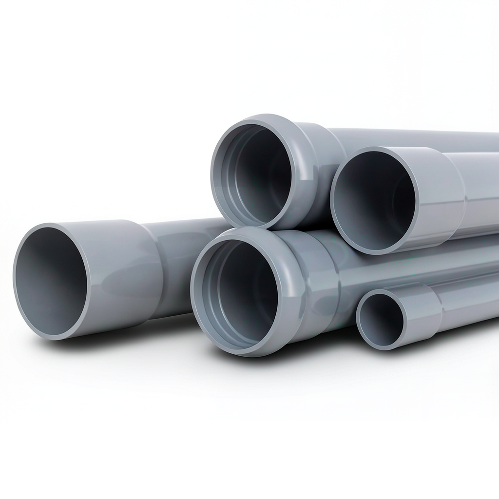 UPVC Pipes Nominal Pressure 10 Bar Outside Diameter 110 mm Thickness 5.3 mm Gray