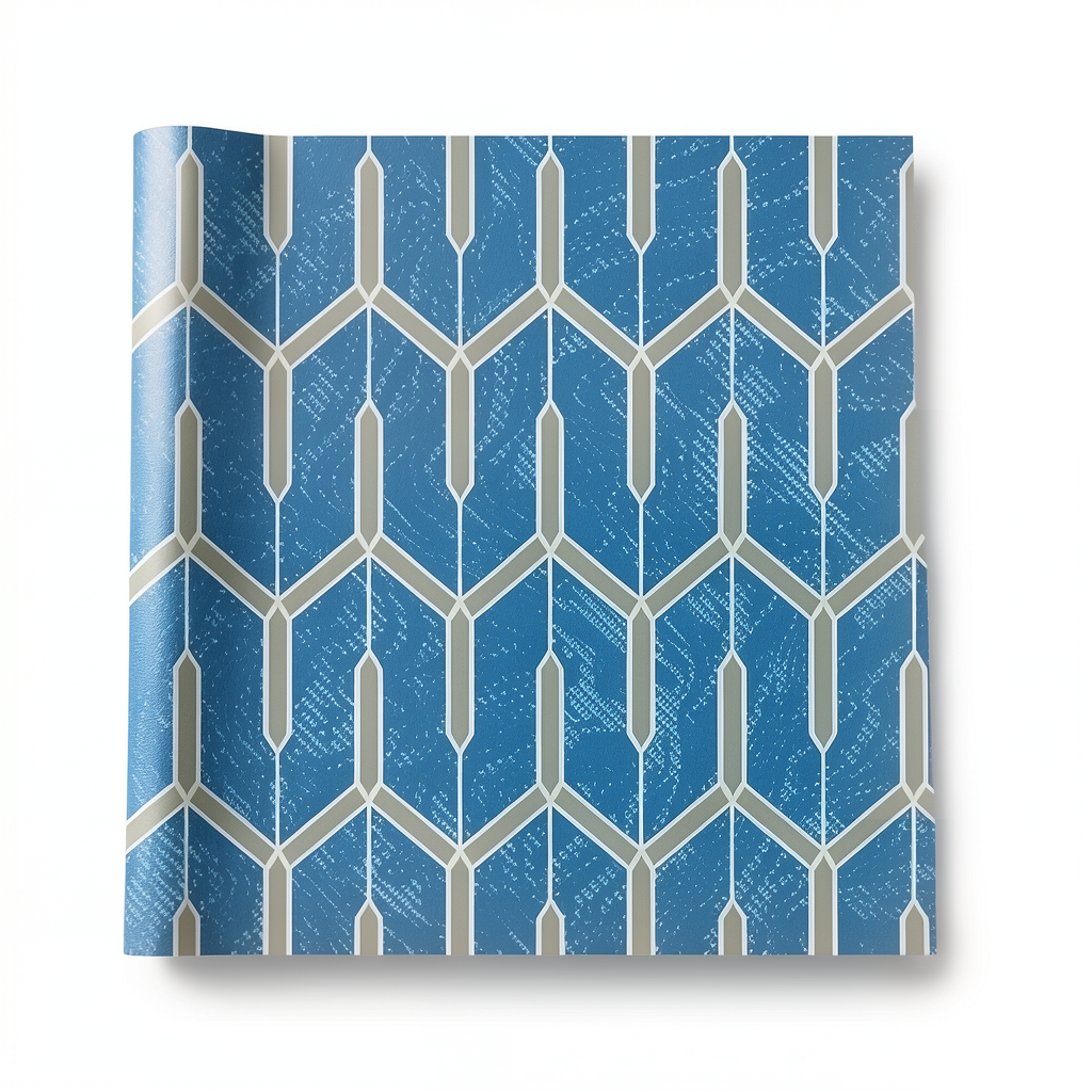 Modern Italian Wallpaper Blue 10m x 0.73m, Model 44842