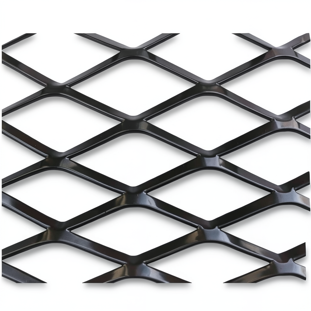 Hot Rolled Black Steel Expanded Metal Mesh Thickness 5.8 mm Width 2.44 M Length 2 M