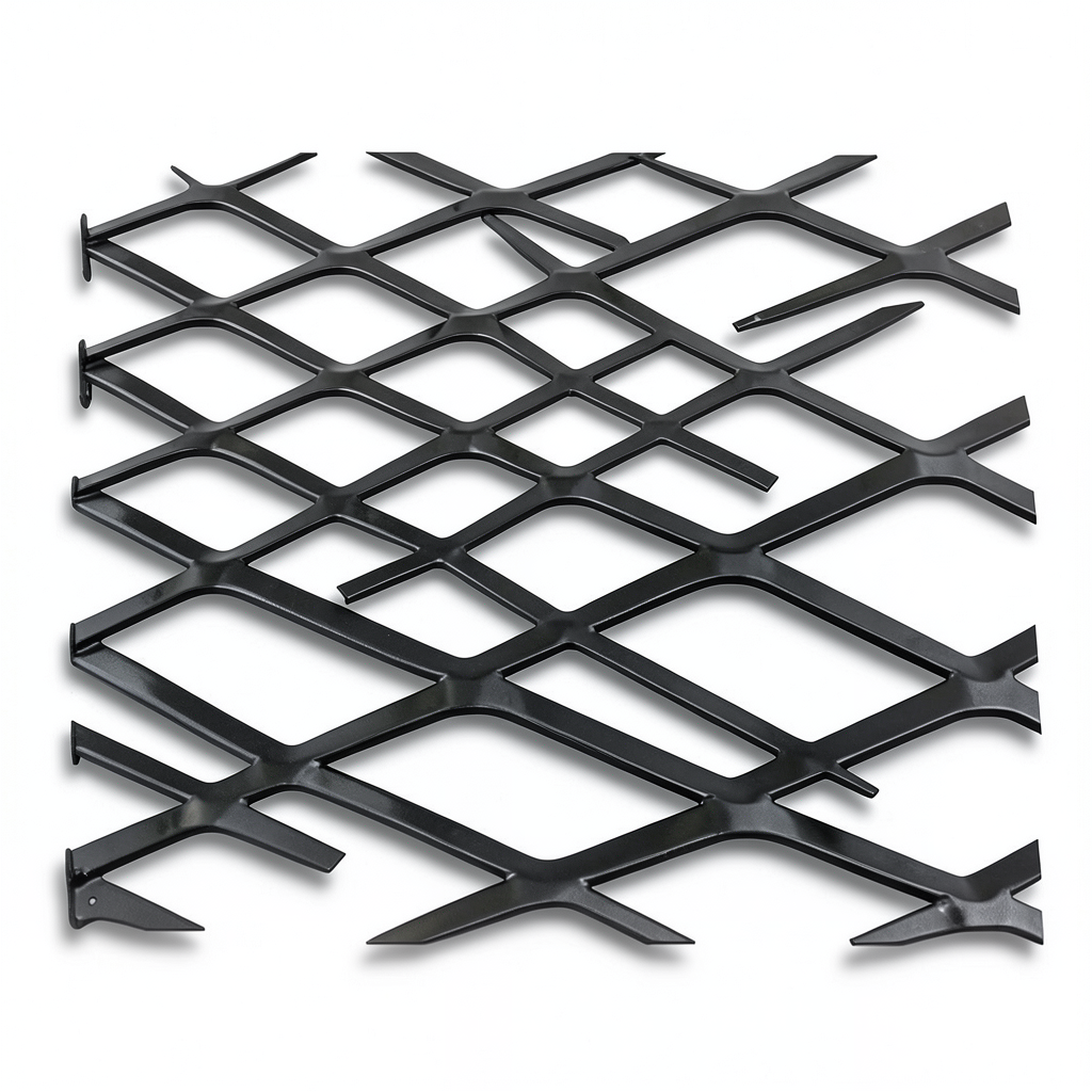 Hot Rolled Black Steel Expanded Metal Mesh Thickness 2.7 mm Width 2.44 m Length 3 m
