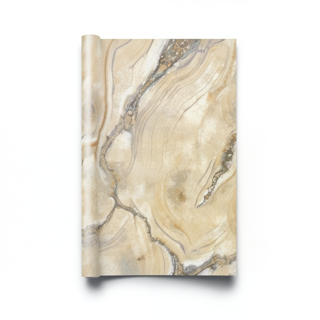 Marble Wallpaper 10m x 1.06m Beige Color Model 84653