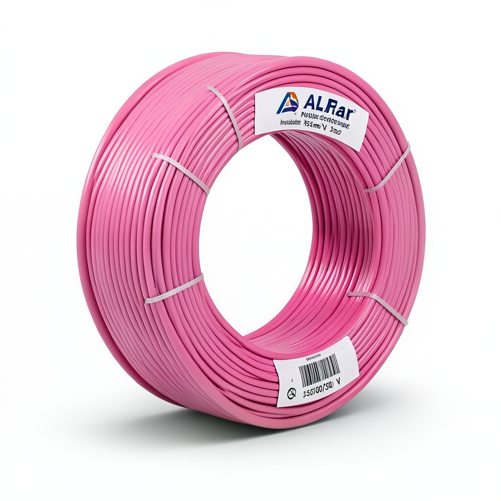 PVC Insulated Flexible Copper Wire 35 mm2, 450/750 V, 300 ft Coil, Pink | Al Fanar
