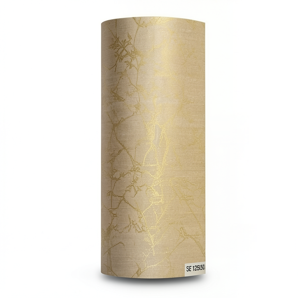 Italian Wallpaper Patterned Design 10mx0.73m Gold Color, Model 125050