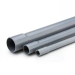 مواسير UPVC ضغط 10 بار قطر خارجي 250 مم سماكة 11.9 مم لون رمادي