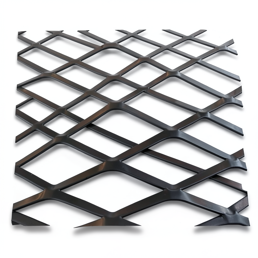 Hot Rolled Black Steel Expanded Metal Mesh 3 mm Thick 2.44 m Width 4 m Length