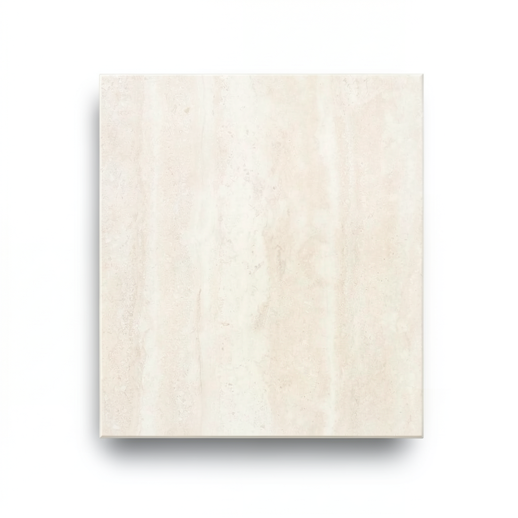 بلاط بورسلان ارضيات كريمي 60×60 سم، موديل تراسور