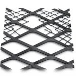 Hot Rolled Black Steel Expanded Metal Mesh Thickness 2.8 mm Width 2.44 m Length 5 m