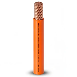 لفة سلك مفرد نحاس مجدول 600 فولت AWM مقاس 8 AWG عزل PVC برتقالي 500 قدم | شركة الفنار