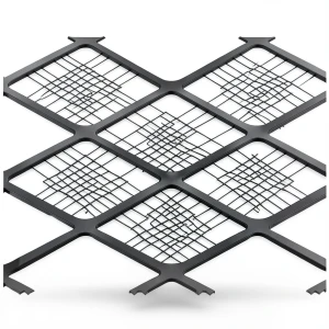 Hot Rolled Black Steel Expanded Metal Mesh Thickness 3.8 mm Width 1.22 M Length 3 M