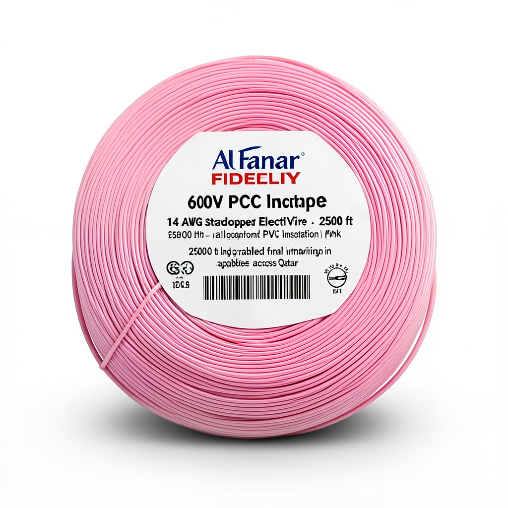 لفة سلك 14 AWG نحاس مجدول كهربائي 600 فولت عزل PVC زهرى طول 2500 قدم | شركة الفنار