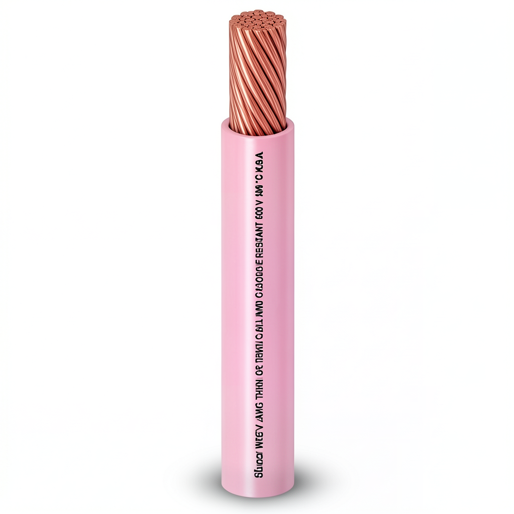 8 AWG Stranded Copper Electric Wire 600V PVC Insulated Pink 2500ft | Al Fanar